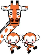 Monkeys.jpg (11 KB) Artwork with the Giraffe in Tap Trial from Rhythm Tengoku
