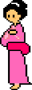 8-bit village girl