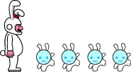 Sarge and Space-Rabbits.png (160 KB) Artwork of Space-Rabbits marching alongside Sarge wearing a bunny suit from Rhythm Tengoku