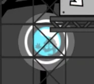 Working Dough, seen in the window of the spacecraft