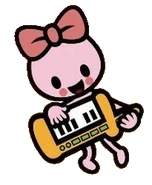 Artwork of Ms. Ribbon from Minna no Rhythm Tengoku Zen Kyoku-shu and Minna no Rhythm Tengoku Zen Vocal-shu