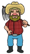 Sprite of Farmer Bob from Rhythm Heaven Megamix
