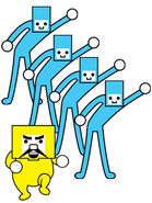 Artwork with the Space Dancers from Rhythm Tengoku