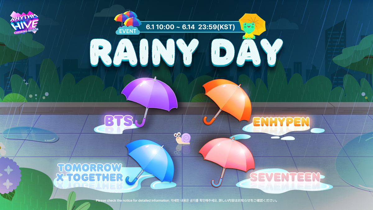 Rainy Day (event), Rhythm Hive Wiki