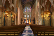 Notre Dame, Interior, as seen in Paris Caper.