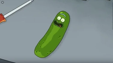 EPISODIOS Morty me convertí en un pepinillo, soy Pepinillo Rick.