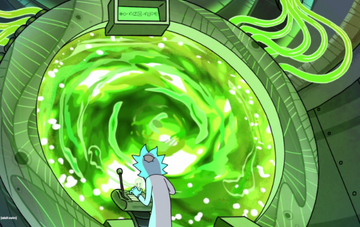 Rick and morty, portal, rick portal, green, fecklessabandon