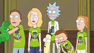 Mr. Poopybutthole with Jerry, Beth, Rick, Morty and Summer
