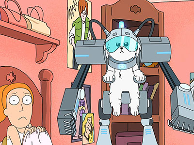 Rick e Morty serie animate Snowball ROBOT Frigorifero Magnete Nuovo inutilizzato 