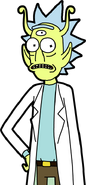 Old Pocket Mortys sprite for Alien Rick with only two arms