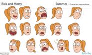 Summer - character expressions