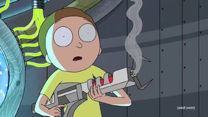 Morty reacts to shooting glenn