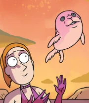 Summer releasing a Penp back into wild