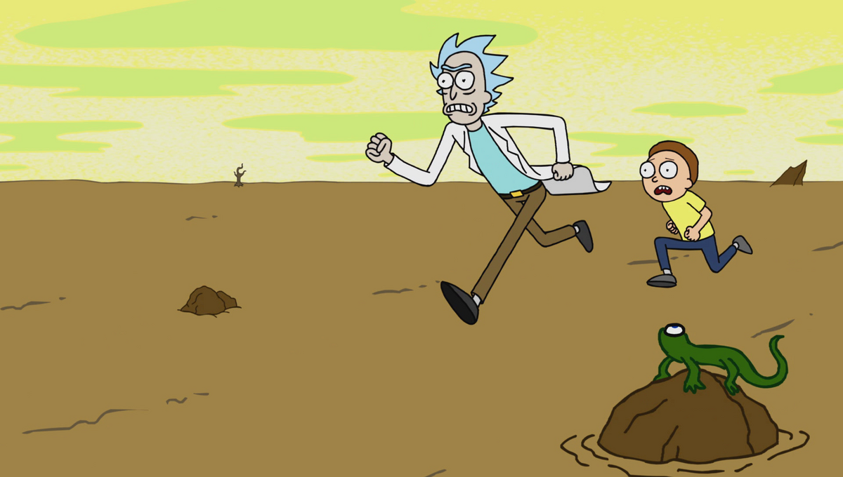 Men's Rick and Morty Run Away! Underwear