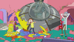Rick and Morty and The Simpsons
