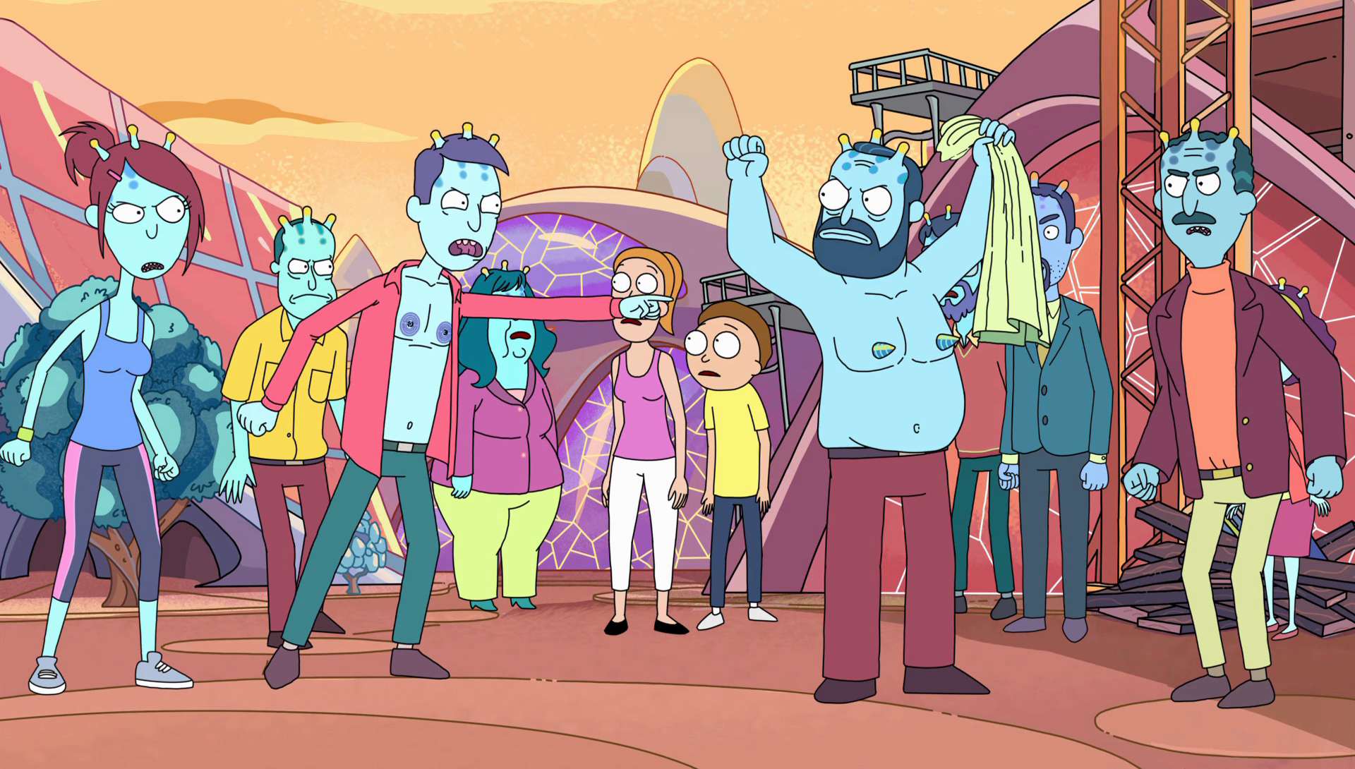 According to The Art of Rick and Morty, most of these aliens were already b...