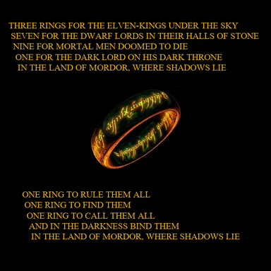 One Ring to rule them all, One Ring to find them, One Ring to bring them  all and in the darkness bind them Lord … | Lord of the rings tattoo,  Tattoos,