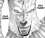 The leader tamer calling her "Blue Garm" for the first and last time.