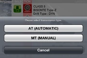 Starting from iOS 8+, the game hangs when a prompt, such as selecting a transmission as shown here, would appear