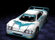 The "White Angel" as it appears in Ridge Racer 64