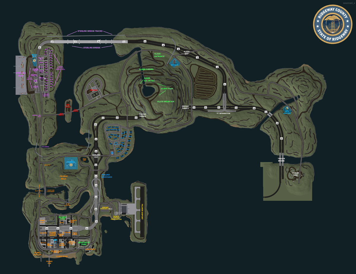 Map of Ridgeway County | Ridgeway County Wiki | Fandom