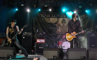 Year Long Disaster performing at Download Festival 2010 after their merger with Karma to Burn.