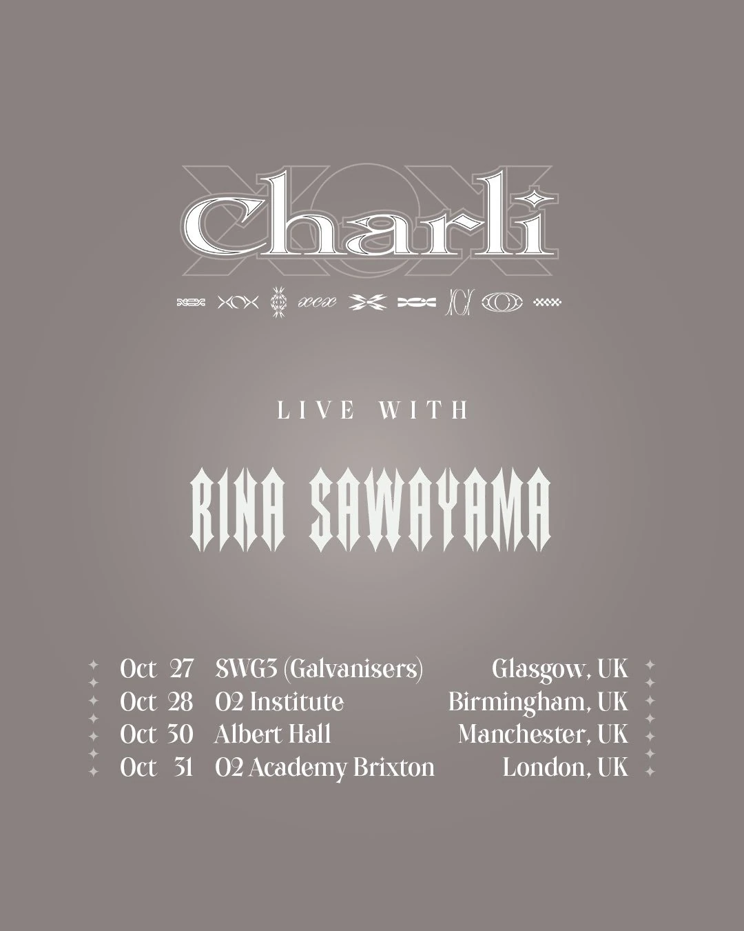 Charli Live Tour Rina Sawayama Wiki Fandom