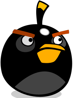 black angry bird face