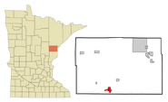 Location of Moose Lake in Minnesota