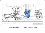 Early version of Rio story, where Clyde is Linda's aunt's pet.