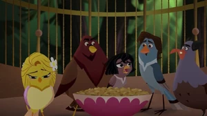 Tangled birds of "Freebird"