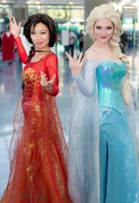 Fire Elsa with Ice Elsa