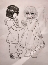 Human children Toothless and Light Fury