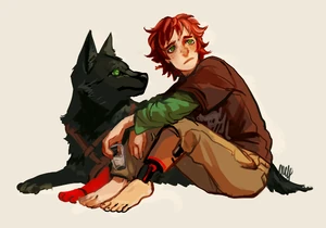Hiccup with dog Toothless