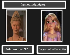 You vs. Me Meme - Rapunzel by ArielAriasPetzoldt on DeviantArt