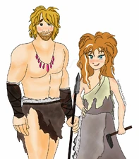 KristAnna as Cavepeople