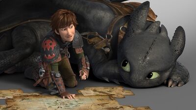 Hiccup and Toothless HTTYD2 still