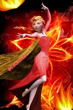 Merida edited as fire Elsa