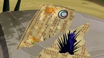 The scroll illustrates the castle