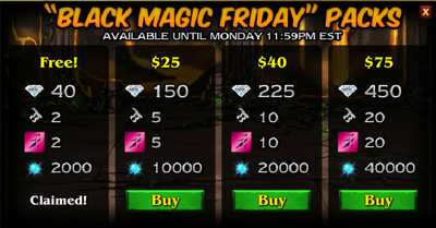 Black magic packs