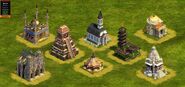 All Gunpowder Age Temple types (except for Korean)