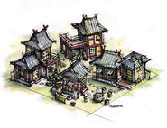 Concept art for a Small City by former BHG artist Ted Terranova.