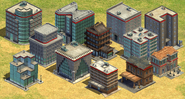 All the Office Buildings in the game (maximum close-up).