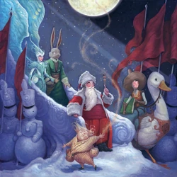 The Guardians in the books: Father Christmas, Easter Bunny, Tooth Fairy, Mother Goose