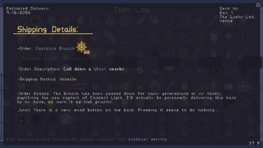 Captain's Brooch Shipping Details