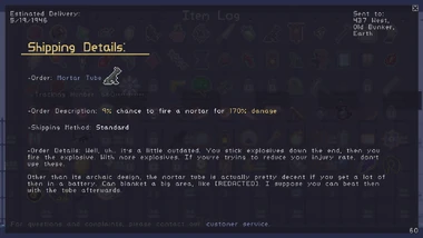 Mortar Tube Shipping Details