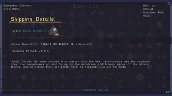 Drone Repair Kit Shipping Details