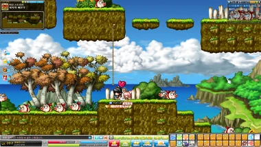 Pig Beach из Maplestory. Бронированный кабан имеется.