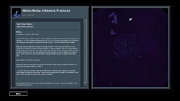 A Moment, Fractured Environmental Log On the underside of the diorama