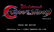 Curse of the moon title screen